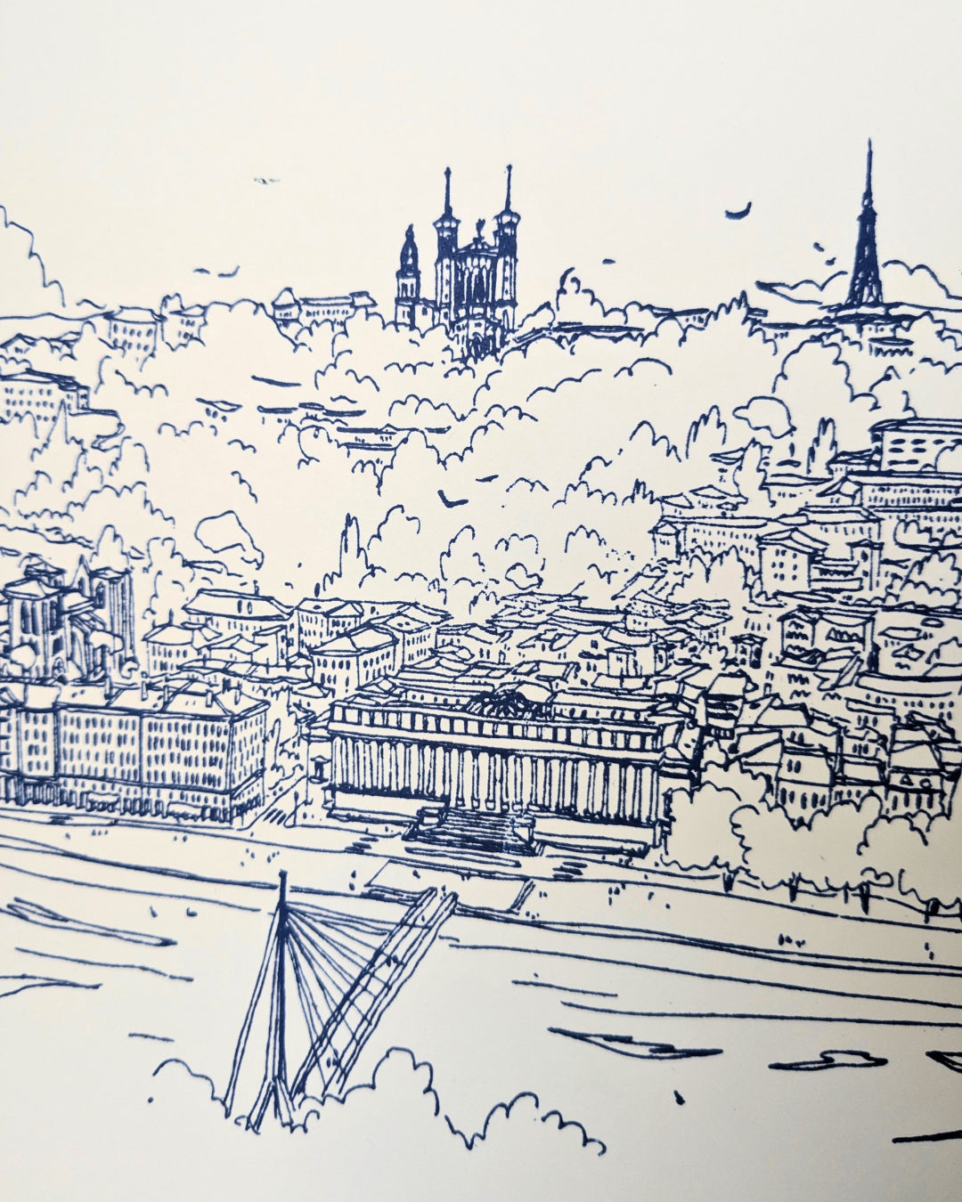 Linogravure Passerelle